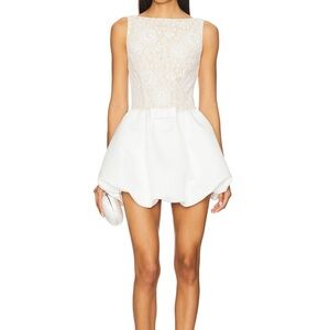 Lovers + Friends White Lace Mini Dress